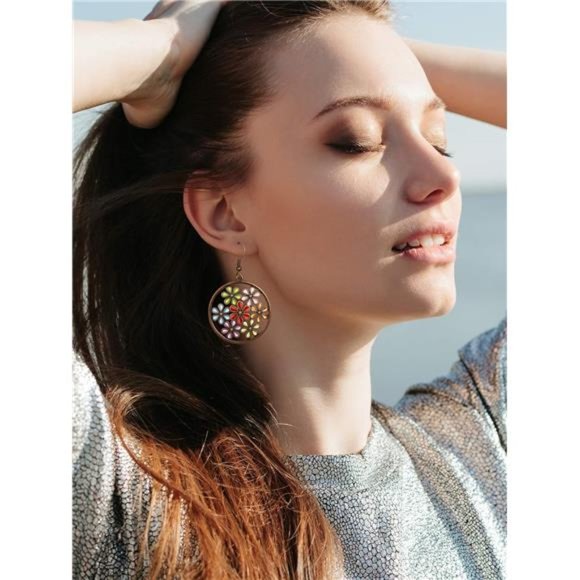 Leather Necklace BeadChoker Adjustable Vintage Turquoise Necklace Handmade Woven - Picture 7 of 8